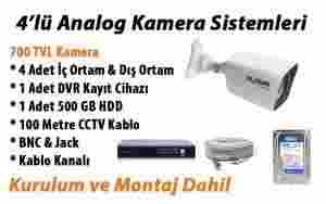 4 lü analog kamera sistemi-agsguvenlik
