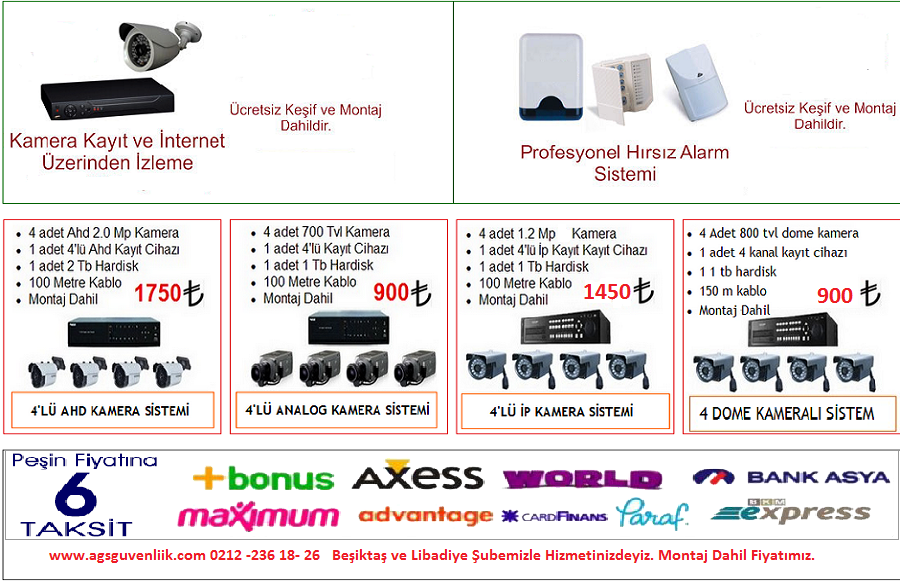 GÜVENLİĞİNİZİ KAMERA SİSTEMLERİ İLE SAĞLAYINIZ
